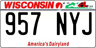 WI license plate 957NYJ