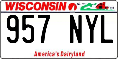 WI license plate 957NYL