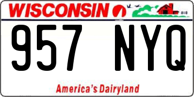 WI license plate 957NYQ
