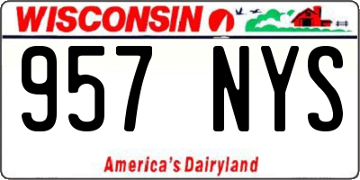 WI license plate 957NYS