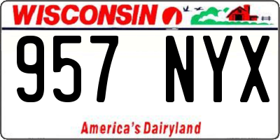 WI license plate 957NYX