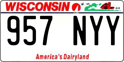 WI license plate 957NYY