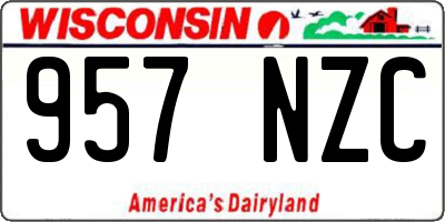 WI license plate 957NZC