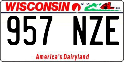 WI license plate 957NZE