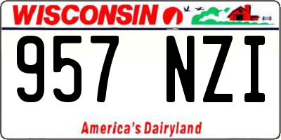 WI license plate 957NZI