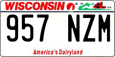 WI license plate 957NZM