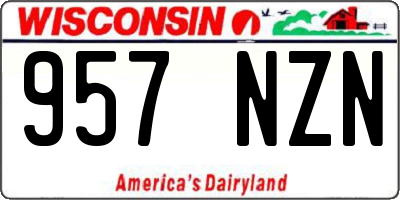 WI license plate 957NZN
