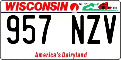 WI license plate 957NZV
