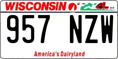 WI license plate 957NZW