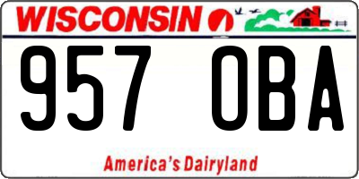 WI license plate 957OBA
