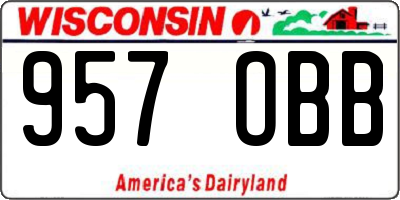 WI license plate 957OBB