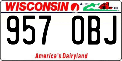 WI license plate 957OBJ