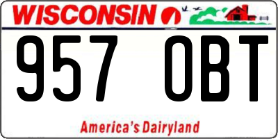 WI license plate 957OBT