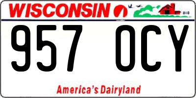 WI license plate 957OCY