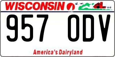 WI license plate 957ODV