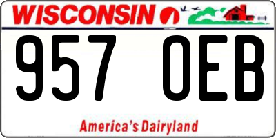 WI license plate 957OEB