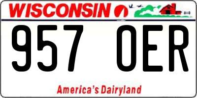 WI license plate 957OER