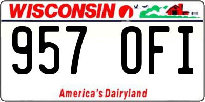 WI license plate 957OFI