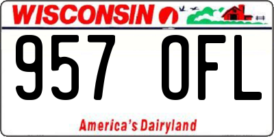 WI license plate 957OFL