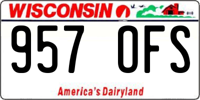 WI license plate 957OFS