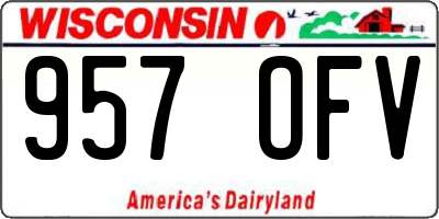 WI license plate 957OFV