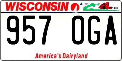 WI license plate 957OGA