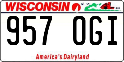 WI license plate 957OGI