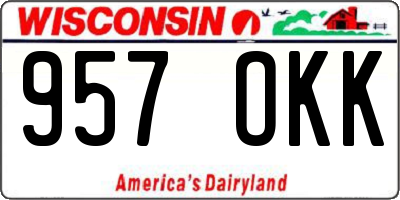 WI license plate 957OKK