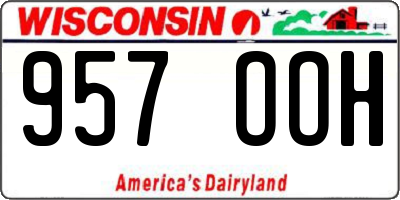 WI license plate 957OOH
