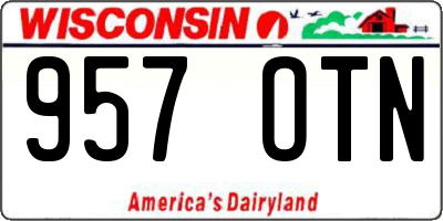 WI license plate 957OTN