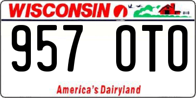 WI license plate 957OTO