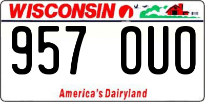 WI license plate 957OUO