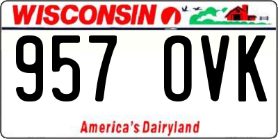 WI license plate 957OVK