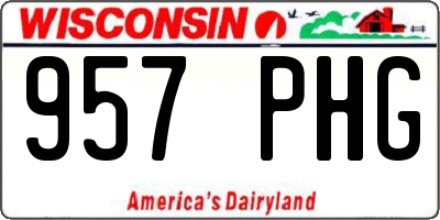 WI license plate 957PHG