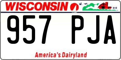 WI license plate 957PJA