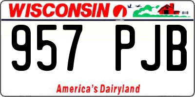 WI license plate 957PJB