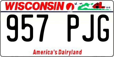 WI license plate 957PJG