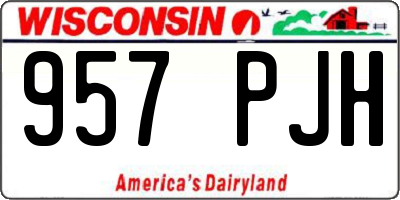 WI license plate 957PJH