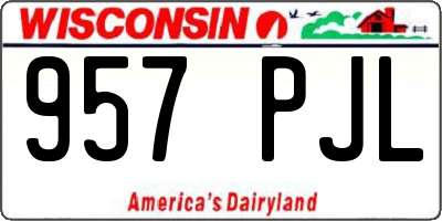 WI license plate 957PJL