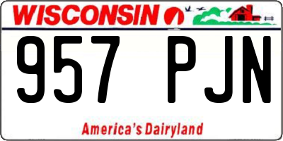 WI license plate 957PJN
