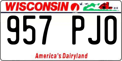 WI license plate 957PJO