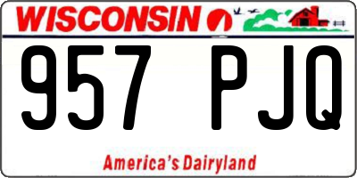 WI license plate 957PJQ