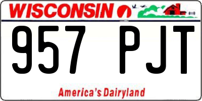 WI license plate 957PJT