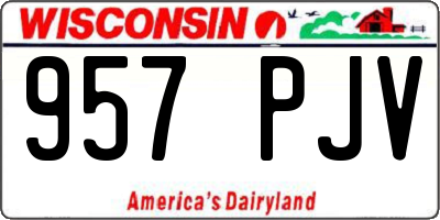 WI license plate 957PJV