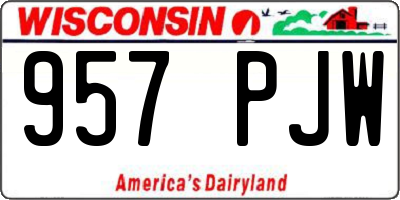 WI license plate 957PJW