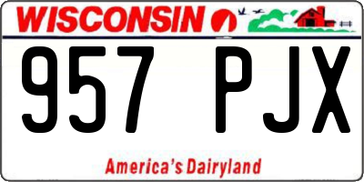 WI license plate 957PJX
