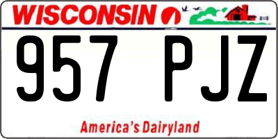 WI license plate 957PJZ