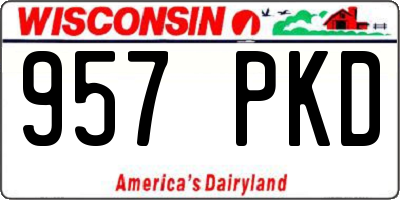 WI license plate 957PKD