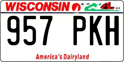 WI license plate 957PKH