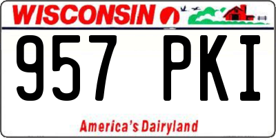 WI license plate 957PKI